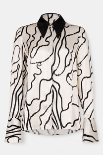 Tiffany Production Košulja od viskoze sa naglašenom kragnom